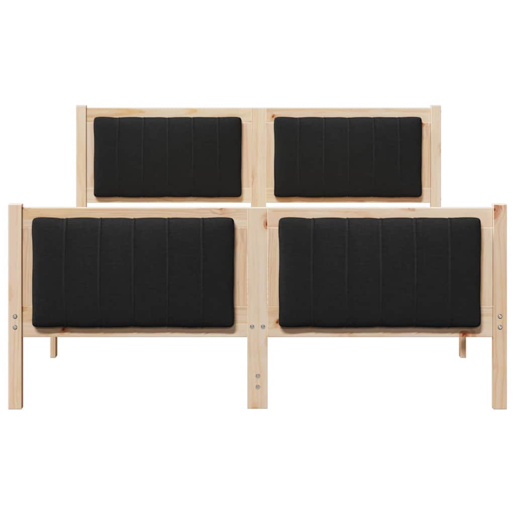 Struttura del Letto con testiera Marrone e nero 135 x 190 cm | homemem39