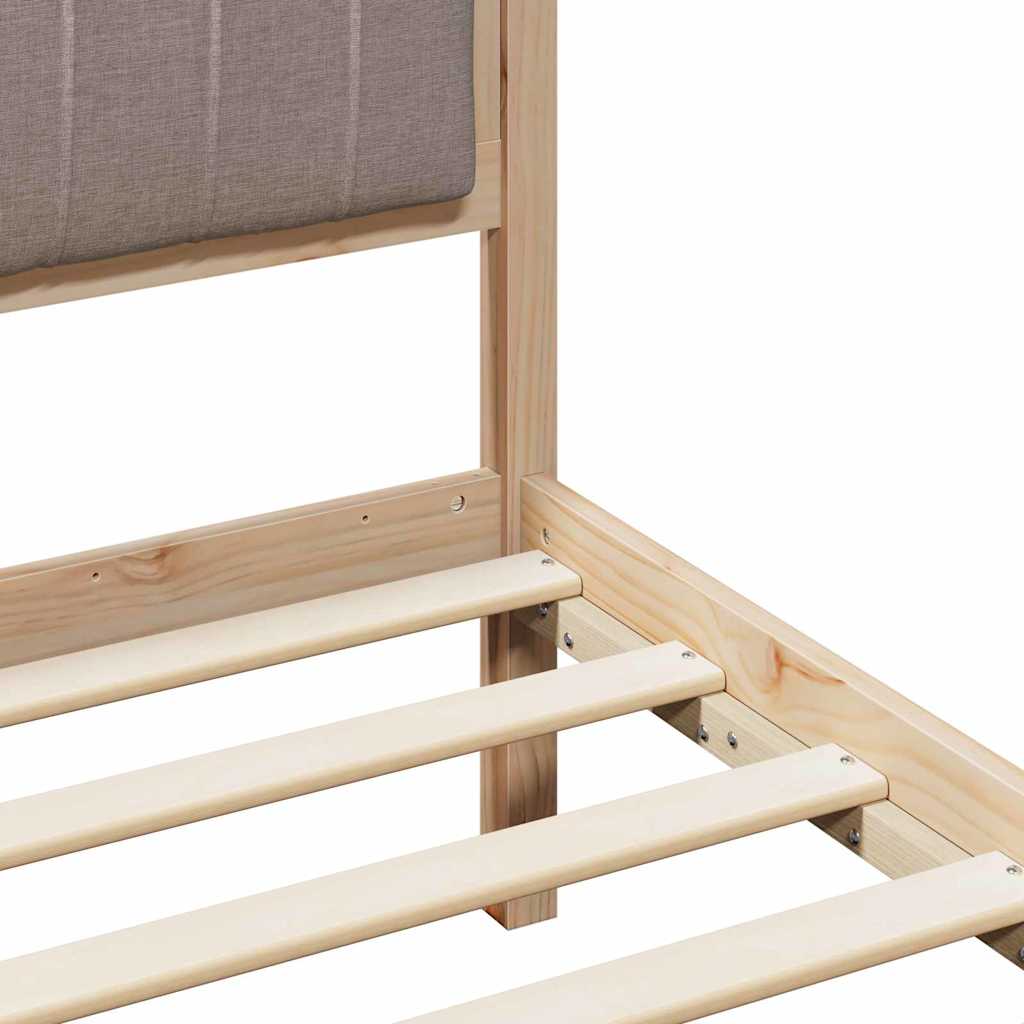 Struttura del Letto con testiera Marrone e taupe 135 x 190 cm | homemem39