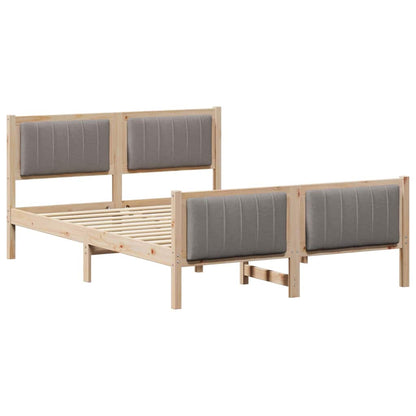 Struttura del Letto con testiera Marrone e taupe 135 x 190 cm | homemem39