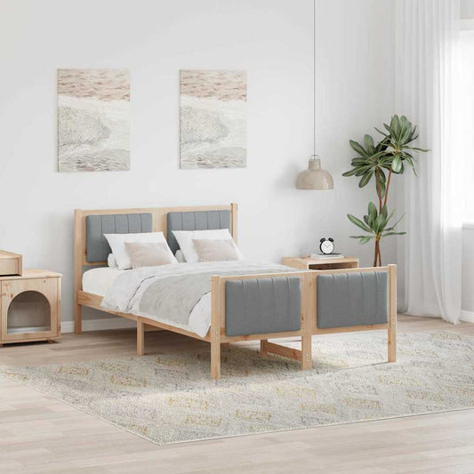 Struttura del Letto Marrone e grigio chiaro 120 x 190 cm | homemem39