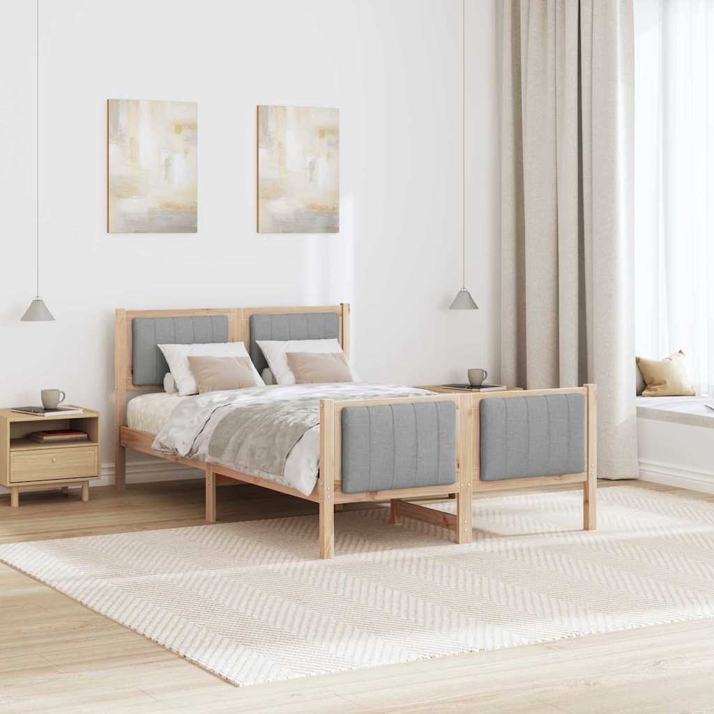 Struttura del Letto Marrone e grigio chiaro 120 x 190 cm | homemem39