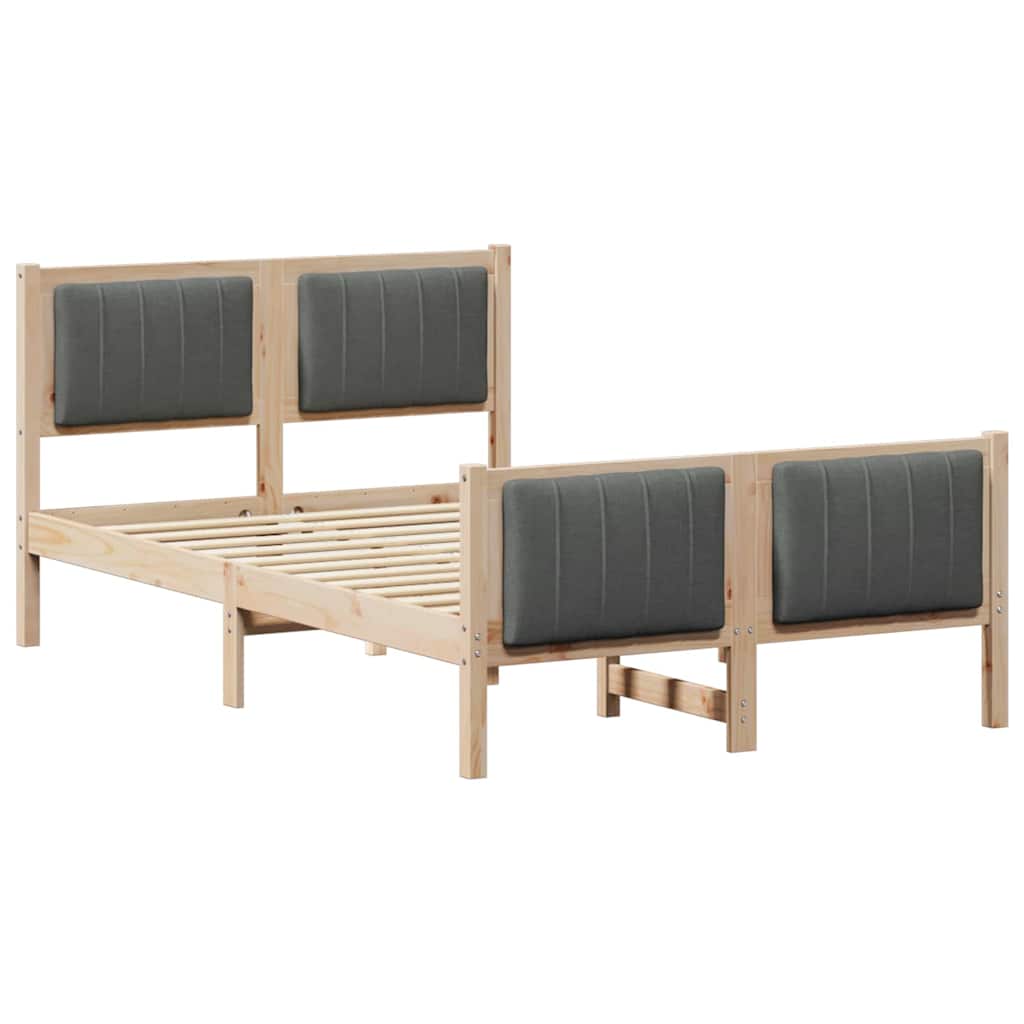 Struttura del Letto marrone e grigio scuro 120 x 190 cm | homemem39