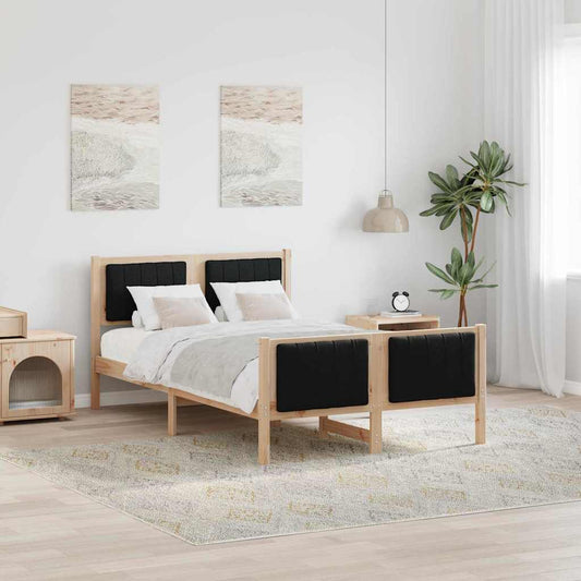 Struttura del Letto con testiera Marrone e nero 120 x 190 cm | homemem39