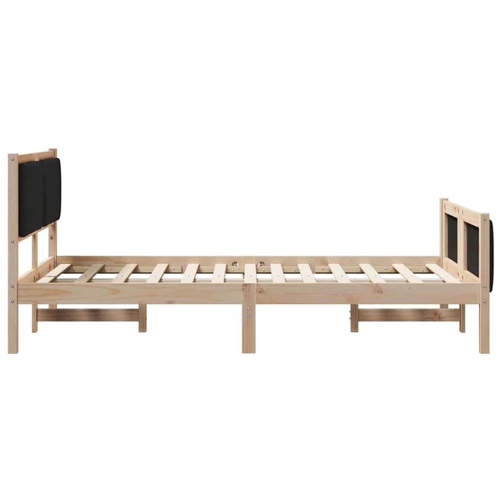 Struttura del Letto con testiera Marrone e nero 120 x 190 cm | homemem39