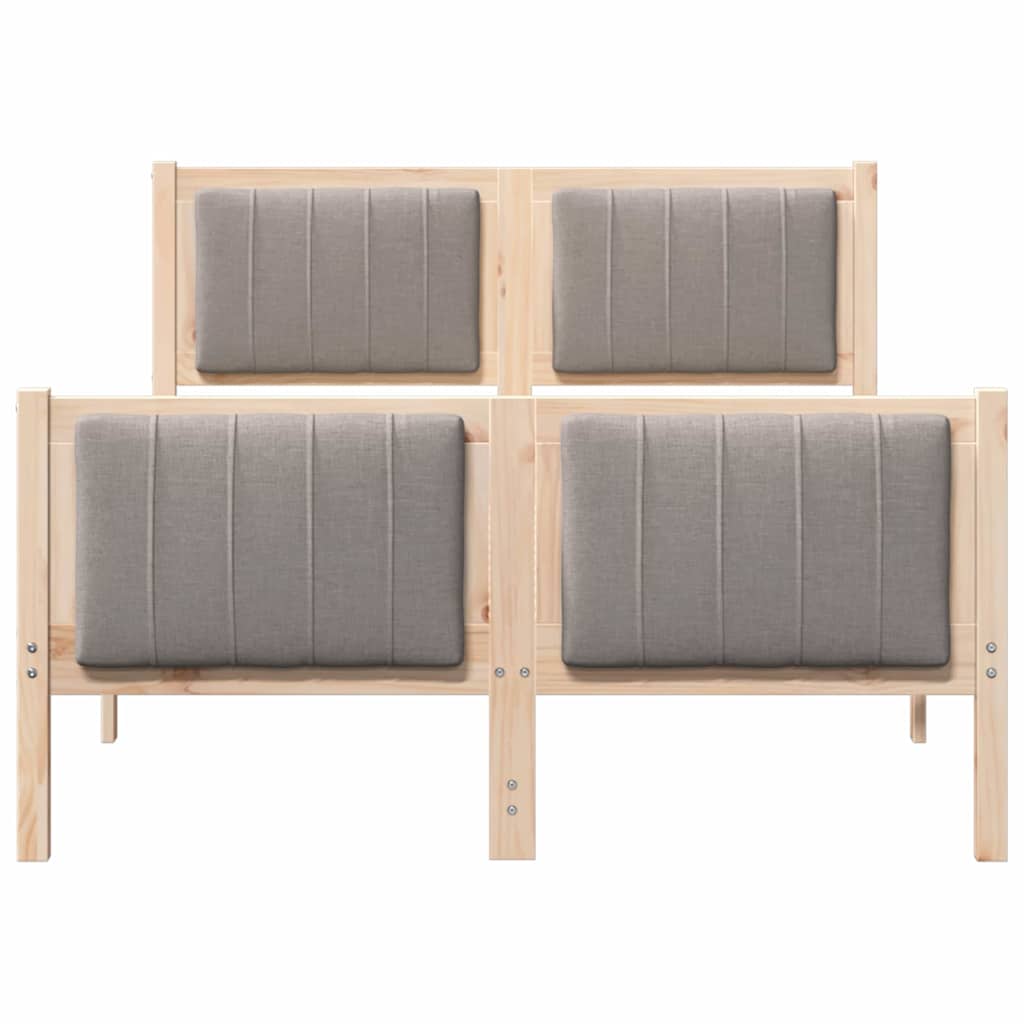 Struttura del Letto con testiera Marrone e taupe 120 x 190 cm | homemem39