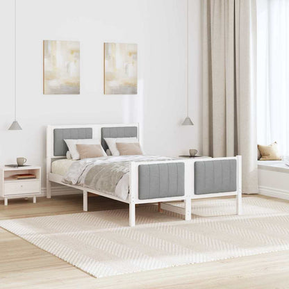 Struttura del Letto Bianco e grigio chiaro 120 x 190 cm | homemem39