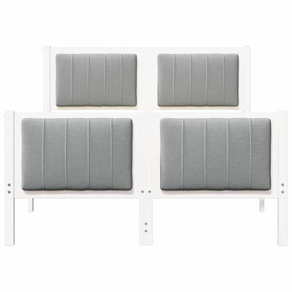 Struttura del Letto Bianco e grigio chiaro 120 x 190 cm | homemem39