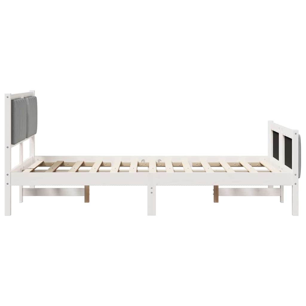 Struttura del Letto Bianco e grigio chiaro 120 x 190 cm | homemem39