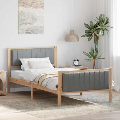 Struttura del Letto Marrone e grigio chiaro 100 x 200 cm | homemem39