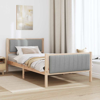 Struttura del Letto Marrone e grigio chiaro 100 x 200 cm | homemem39