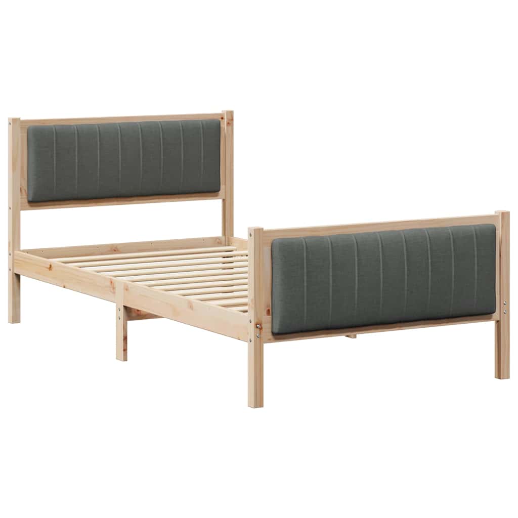 Struttura del Letto marrone e grigio scuro 100 x 200 cm | homemem39