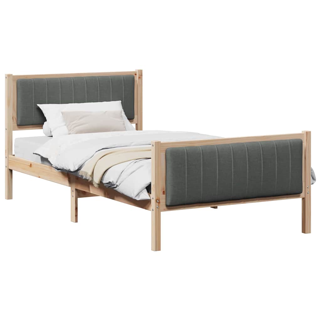 Struttura del Letto marrone e grigio scuro 100 x 200 cm | homemem39