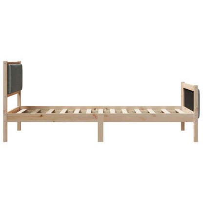 Struttura del Letto marrone e grigio scuro 100 x 200 cm | homemem39