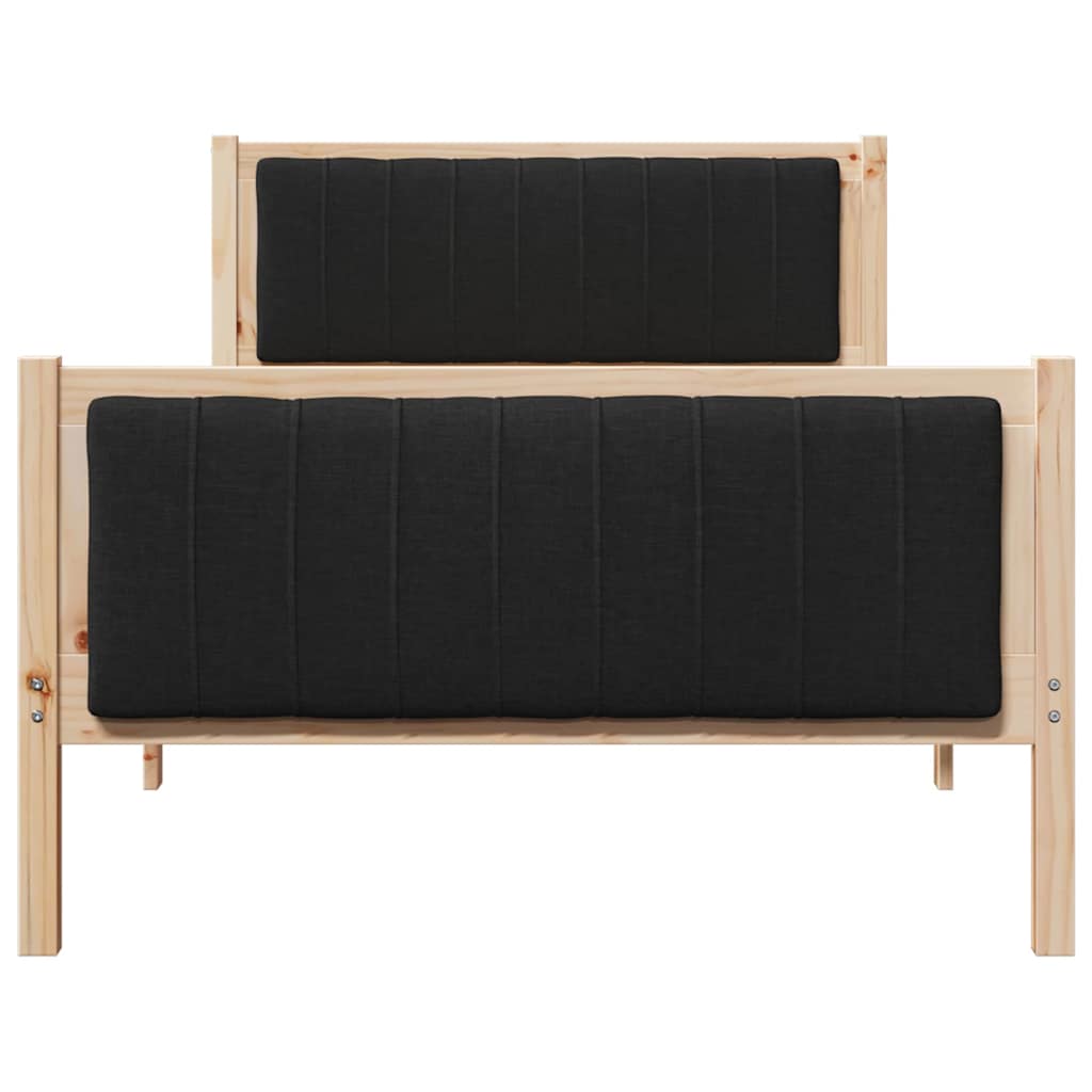 Struttura del Letto con testiera Marrone e nero 100 x 200 cm | homemem39