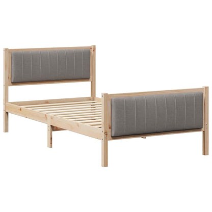 Struttura del Letto con testiera Marrone e taupe 100 x 200 cm | homemem39