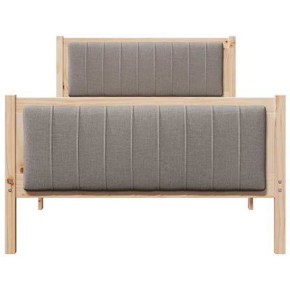 Struttura del Letto con testiera Marrone e taupe 100 x 200 cm | homemem39
