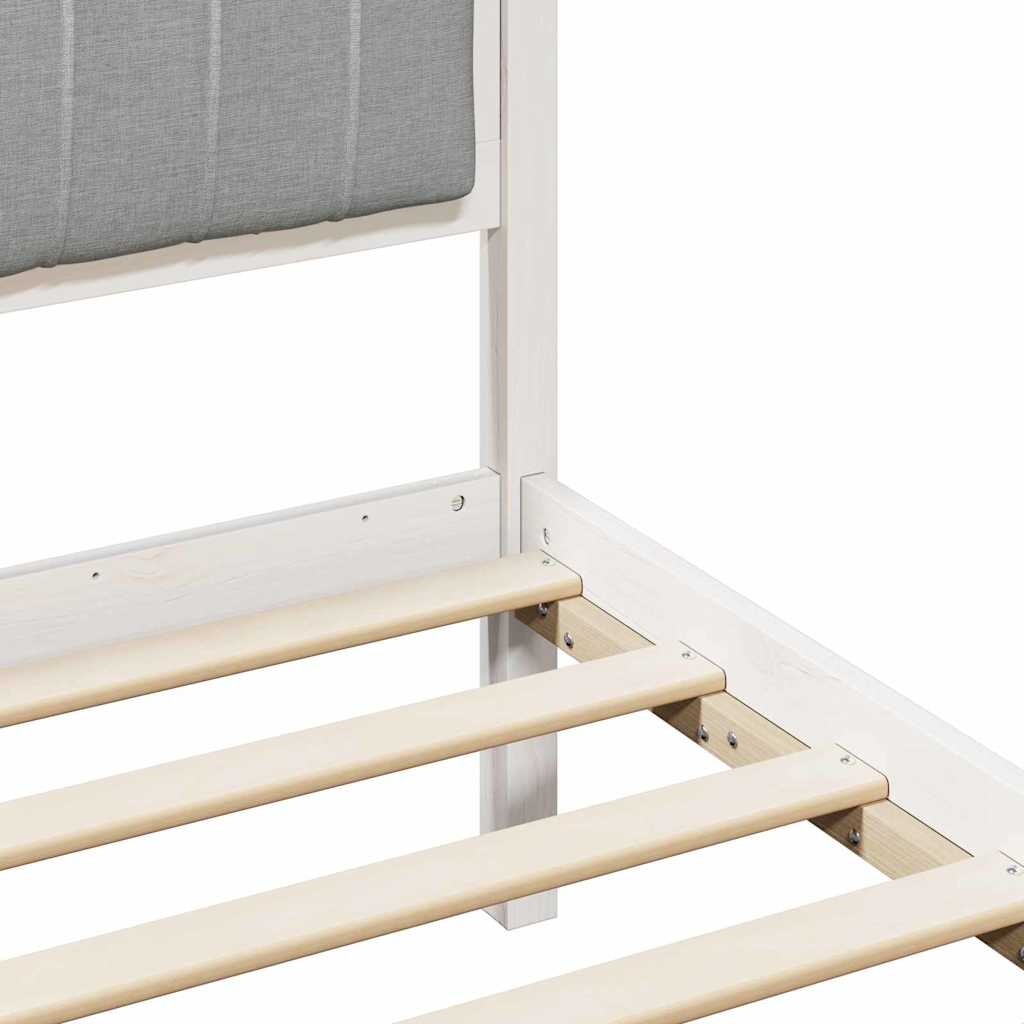 Struttura del Letto Bianco e grigio chiaro 100 x 200 cm | homemem39