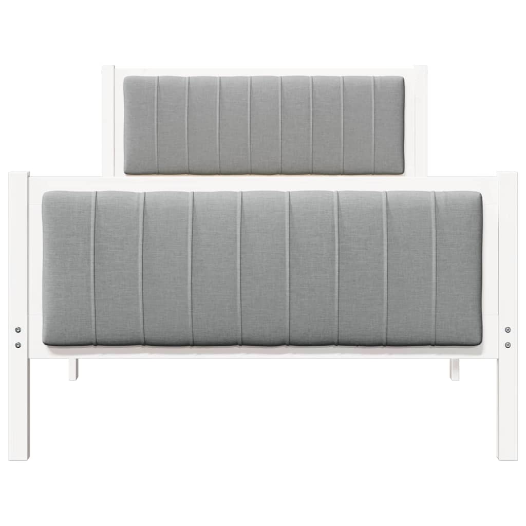 Struttura del Letto Bianco e grigio chiaro 100 x 200 cm | homemem39