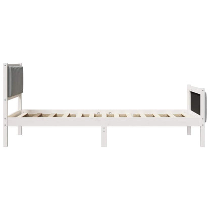 Struttura del Letto Bianco e grigio chiaro 100 x 200 cm | homemem39