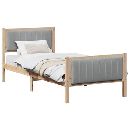 Struttura del Letto Marrone e grigio chiaro 90 x 200 cm | homemem39