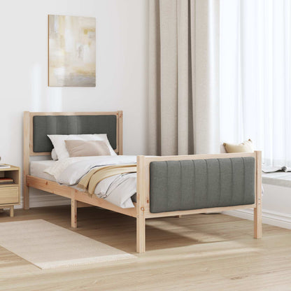 Struttura del Letto marrone e grigio scuro 90 x 200 cm | homemem39