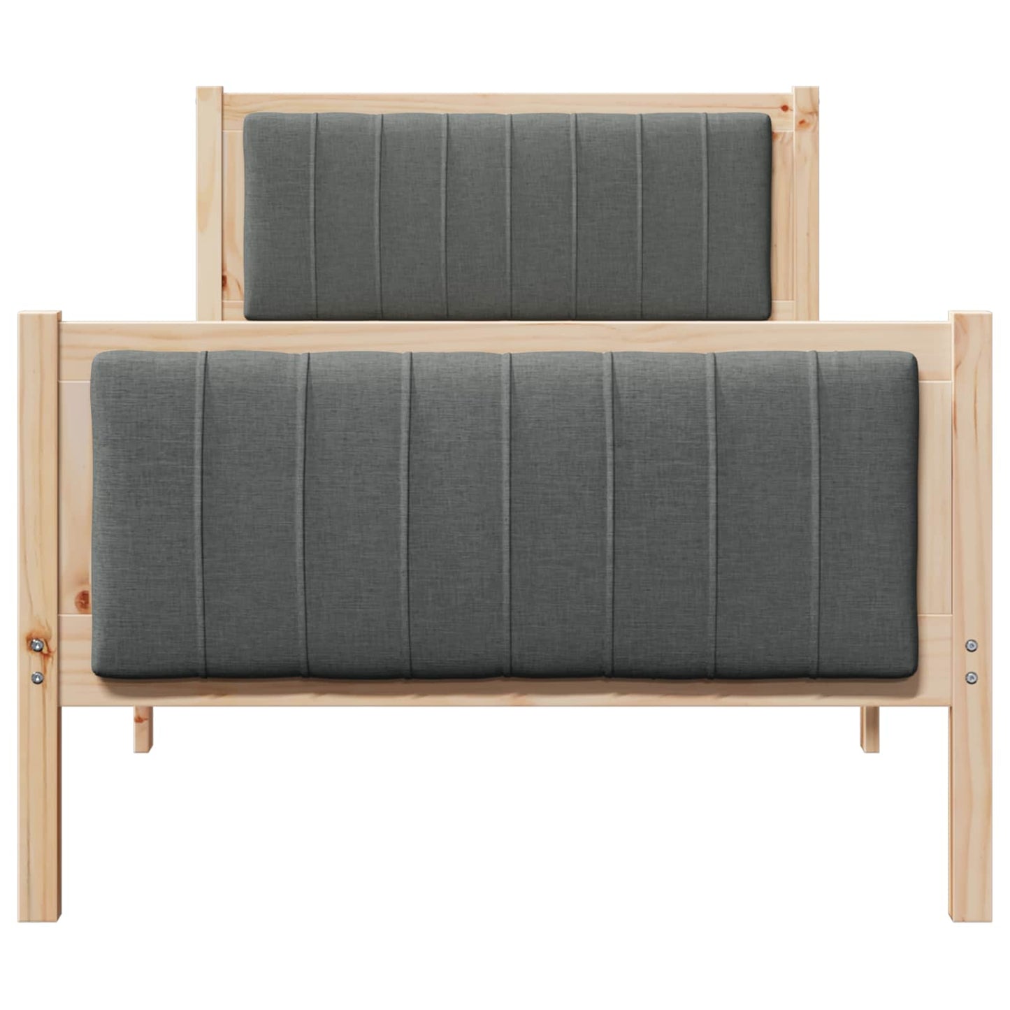 Struttura del Letto marrone e grigio scuro 90 x 200 cm | homemem39