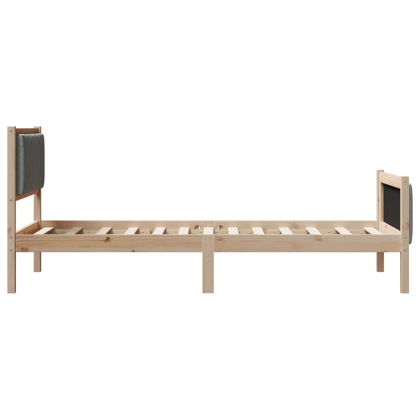 Struttura del Letto marrone e grigio scuro 90 x 200 cm | homemem39
