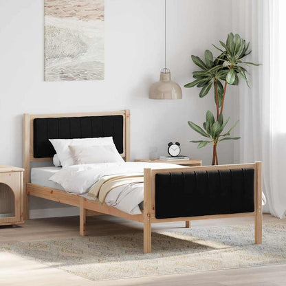 Struttura del Letto con testiera Marrone e nero 90 x 200 cm | homemem39