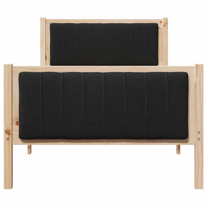 Struttura del Letto con testiera Marrone e nero 90 x 200 cm | homemem39