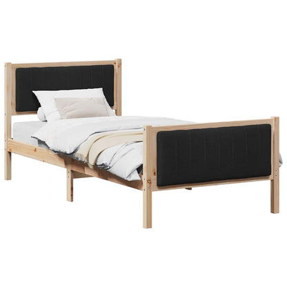 Struttura del Letto con testiera Marrone e nero 90 x 200 cm | homemem39
