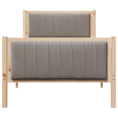 Struttura del Letto con testiera Marrone e taupe 90 x 200 cm | homemem39