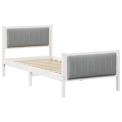 Struttura del Letto Bianco e grigio chiaro 90 x 200 cm | homemem39