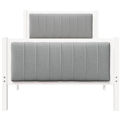 Struttura del Letto Bianco e grigio chiaro 90 x 200 cm | homemem39