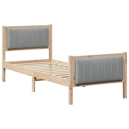 Struttura del Letto Marrone e grigio chiaro 80 x 200 cm | homemem39