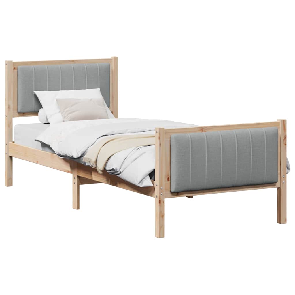 Struttura del Letto Marrone e grigio chiaro 80 x 200 cm | homemem39
