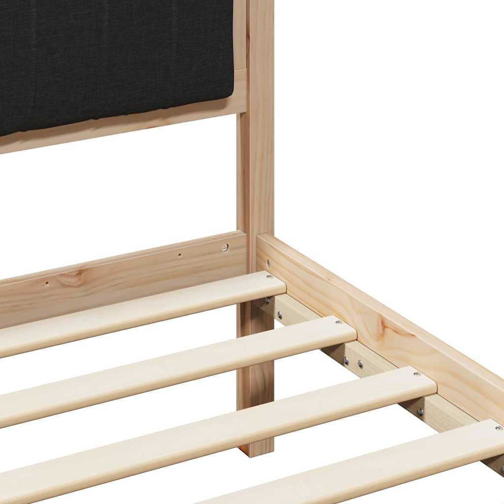 Struttura del Letto con testiera Marrone e nero 80 x 200 cm | homemem39