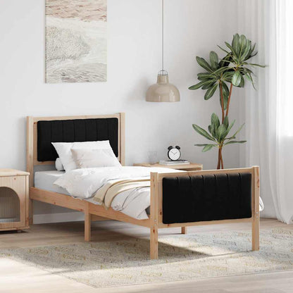 Struttura del Letto con testiera Marrone e nero 80 x 200 cm | homemem39