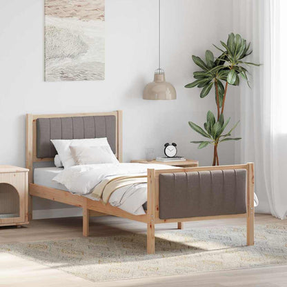 Struttura del Letto con testiera Marrone e taupe 80 x 200 cm | homemem39