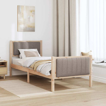 Struttura del Letto con testiera Marrone e taupe 80 x 200 cm | homemem39