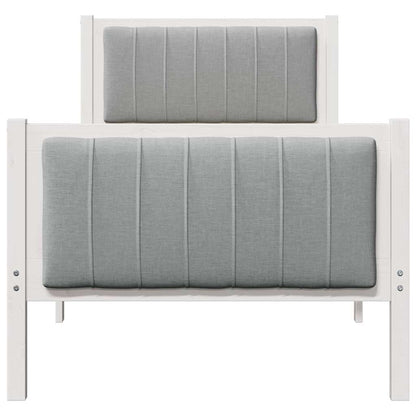 Struttura del Letto Bianco e grigio chiaro 80 x 200 cm | homemem39
