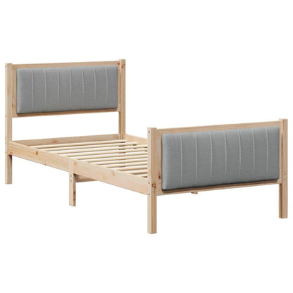 Struttura del Letto Marrone e grigio chiaro 90 x 190 cm | homemem39