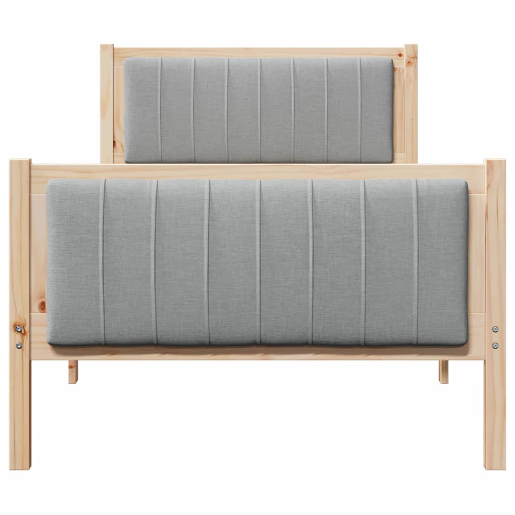 Struttura del Letto Marrone e grigio chiaro 90 x 190 cm | homemem39