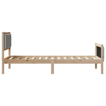 Struttura del Letto Marrone e grigio chiaro 90 x 190 cm | homemem39