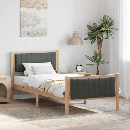 Struttura del Letto marrone e grigio scuro 90 x 190 cm | homemem39