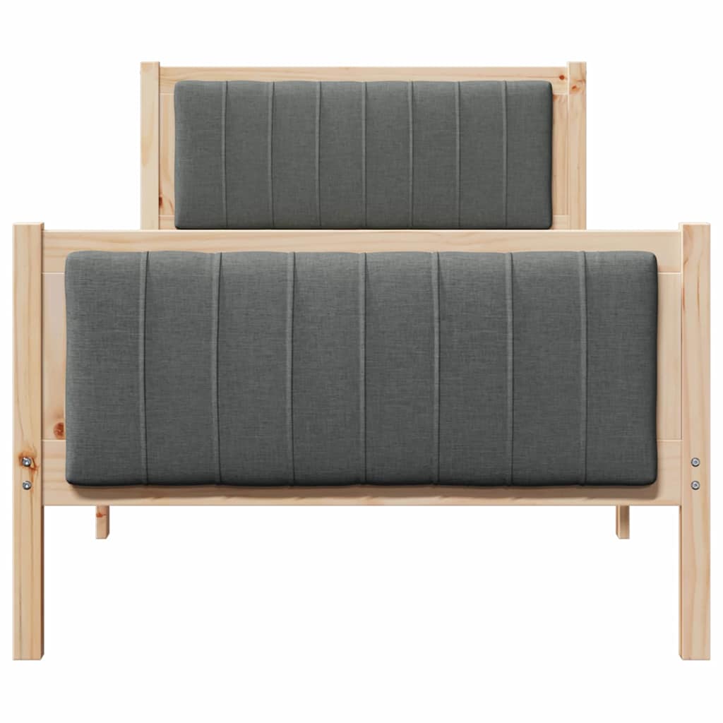 Struttura del Letto marrone e grigio scuro 90 x 190 cm | homemem39