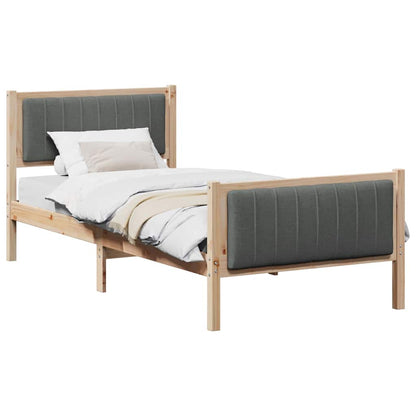 Struttura del Letto marrone e grigio scuro 90 x 190 cm | homemem39