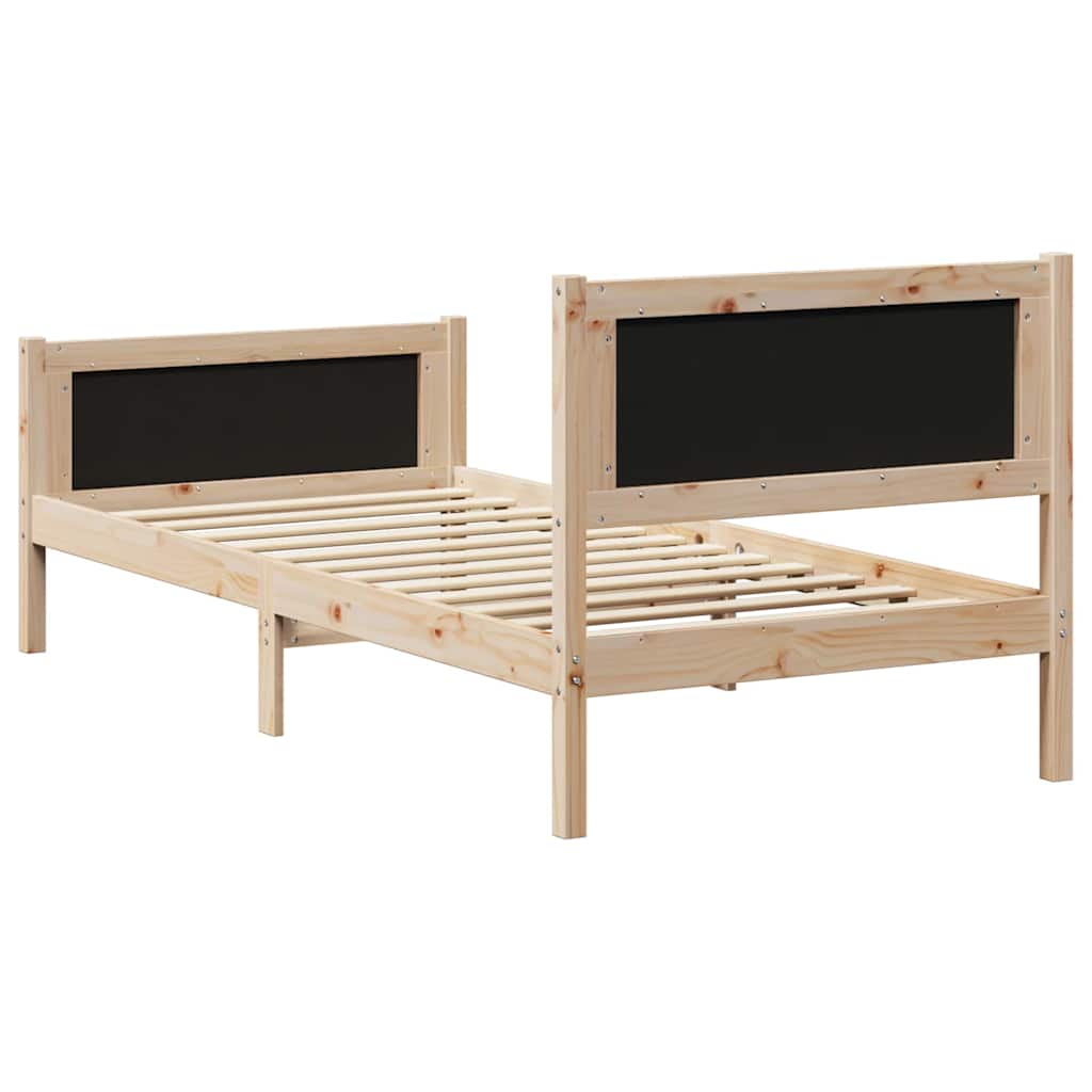 Struttura del Letto con testiera Marrone e nero 90 x 190 cm | homemem39