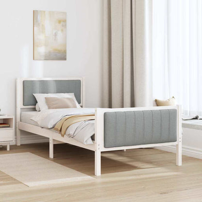 Struttura del Letto Bianco e grigio chiaro 90 x 190 cm | homemem39