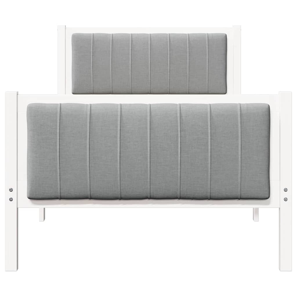 Struttura del Letto Bianco e grigio chiaro 90 x 190 cm | homemem39