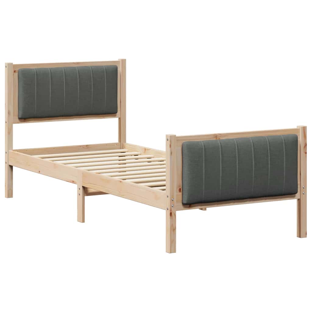 Struttura del Letto marrone e grigio scuro 75 x 190 cm | homemem39